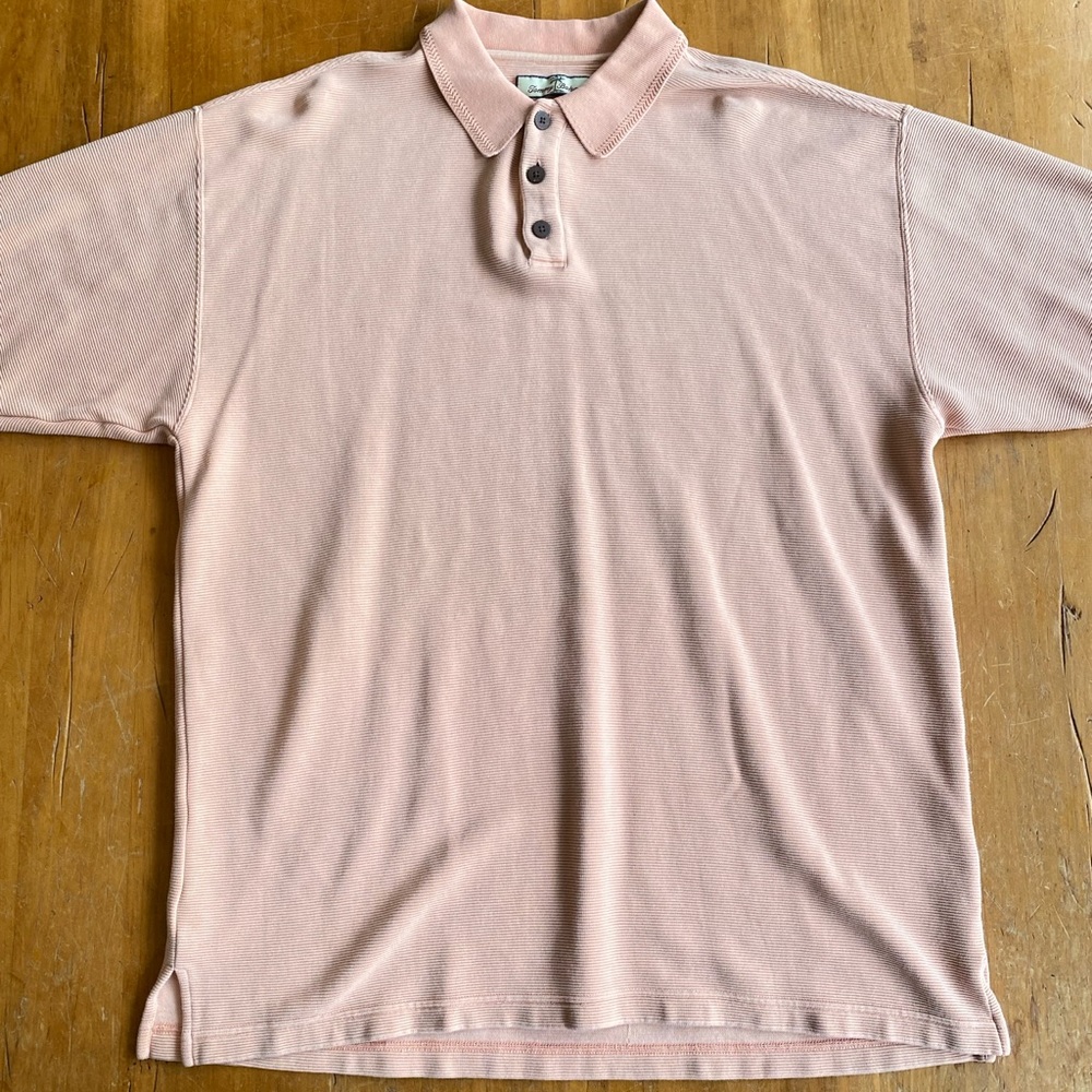 Tommy Bahama Polo Men's Large Peach